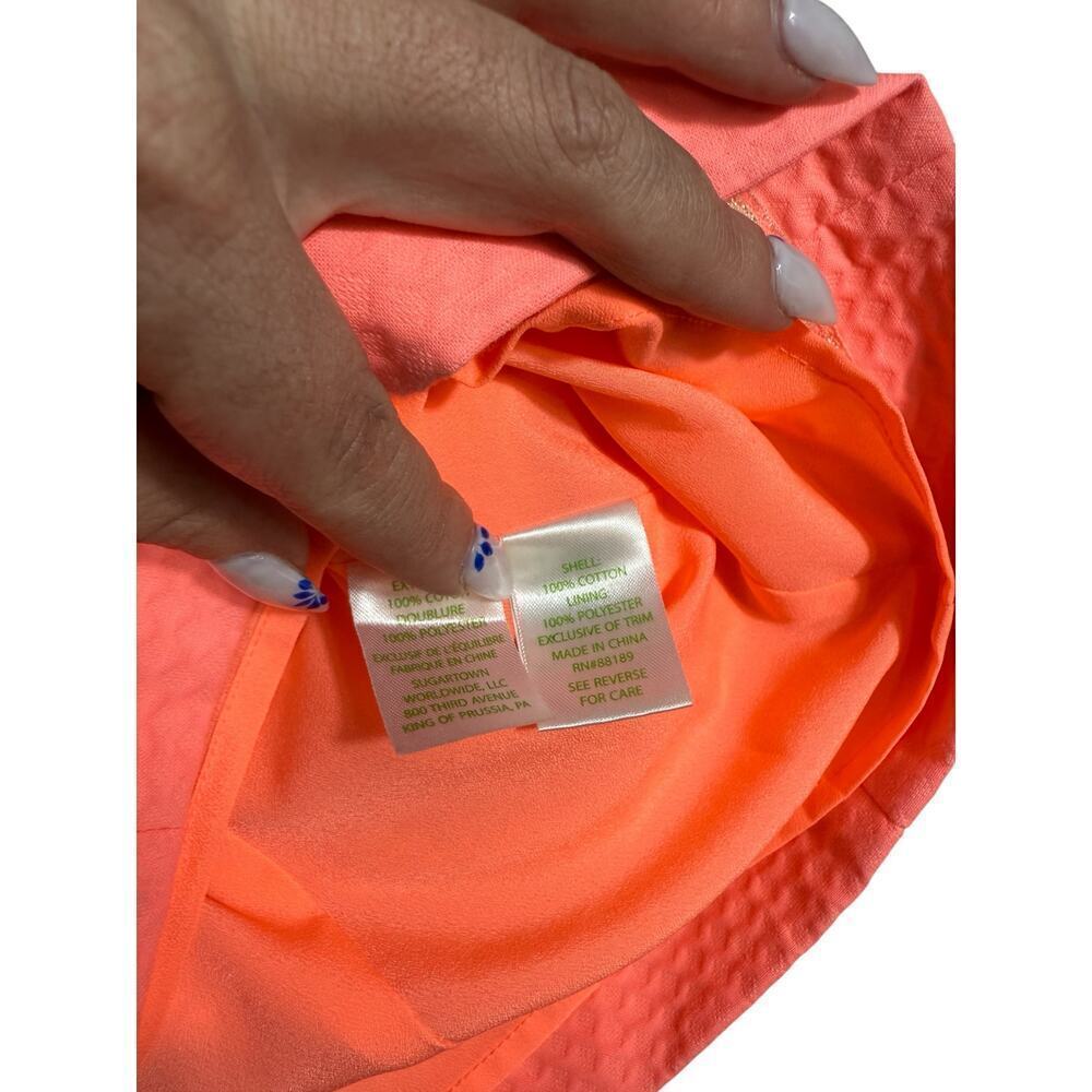 Lilly Pulitzer Eliot Shift Dress in Papaya Coral Beaded V-Neck Size 0 - Picture 6 of 8